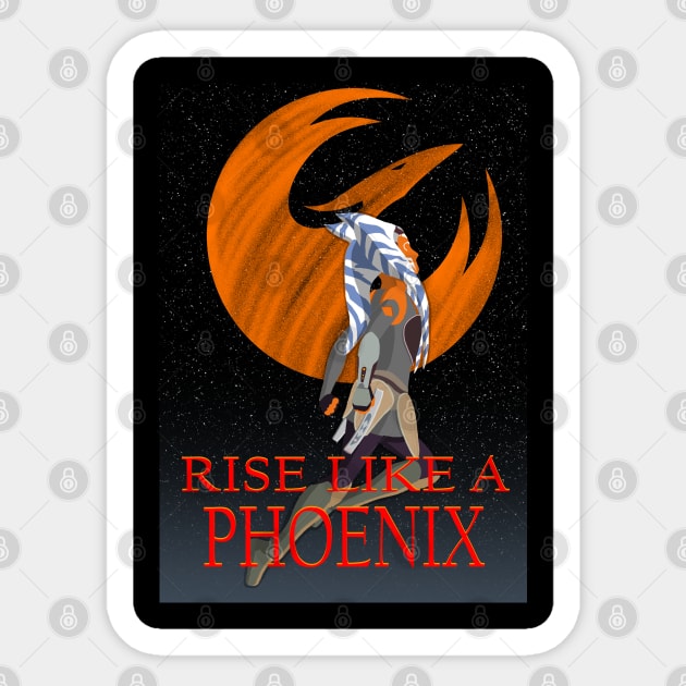 Rise like a Phoenix Sticker by JakkalDesigns